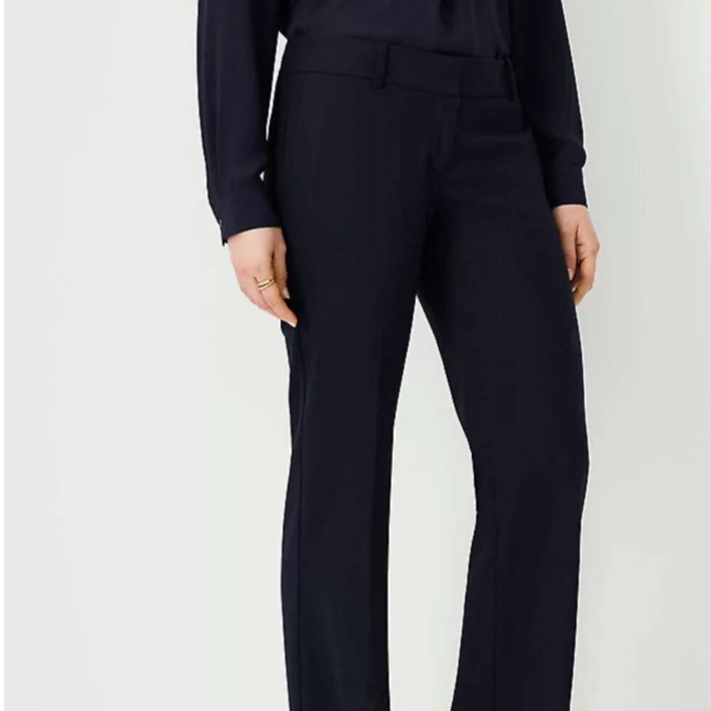 Petite Trouser Pant In Seasonless Stretch - Curvy Fit - 6P - Navy